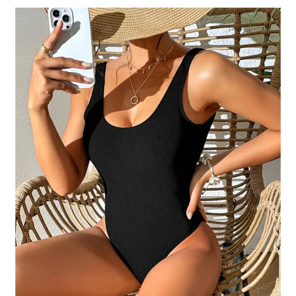 Dixperfect Retro 80s/90s Inspired High Cut Low Back 1 Piece Swimwear. Size M.NWT - Picture 4 of 11